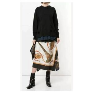 Mihara Yasuhiro Distressed Black Sweatshirt Denim